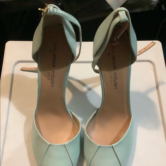 Julianne Hough Mint Heels with Ankle Straps - Picture 3 of 3